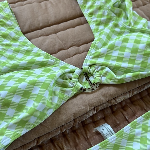 Green & White Gingham two piece - NWOT - Picture 2 of 6